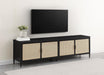 Amherst 4-door 78-inch Metal TV Stand Media Console Black