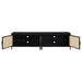 Amherst 4-door 78-inch Metal TV Stand Media Console Black