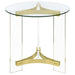 Janessa 3-piece Acrylic Coffee and End Table Set Matte Brass