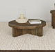 Kinkaid Round Solid Mango Wood Coffee Table Brown