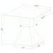 Jenny 3-piece Rectangular Coffee and End Table Set Chrome