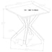 Visalia Faux Marble Top Stainless Steel End Table Gold