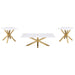 Visalia 3-piece Faux Marble Coffee and End Table Set White