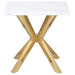 Visalia 3-piece Faux Marble Coffee and End Table Set White
