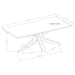 Visalia Faux Marble Top Stainless Steel Coffee Table Gold