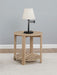 Fowler 1-shelf Round Engineered Wood Side End Table Natural