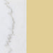 Jonelle Round Glass Top Coffee Table White Marble Shelf Gold