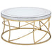 Elise Round Mirror Top Stainless Steel Coffee Table Gold