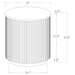 Jason Round Marble Top Side End Table White and Charcoal