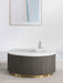 Jason Round Marble Top Coffee Table White and Charcoal