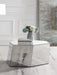 Capella Mirrored Abstract Geometric Coffee Table Silver