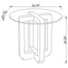 Acklin Round Clear Glass Top Side End Table Black