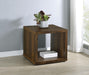Frisco Square Engineered Wood Side End Table Dark Pine