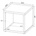 Frisco Square Engineered Wood Side End Table Distressed Pine