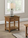 Payne 1-drawer Wood End Table with Shelf Distressed Brown