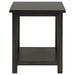 Payne Wood End Table with Shelf Distressed Java
