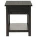 Payne 1-drawer Wood End Table with Shelf Distressed Java