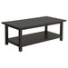 Payne Wood Coffee Table with Shelf Distressed Java