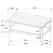 Payne Wood Coffee Table with Shelf Distressed Java