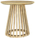 Touhy Round Solid Wood End Side Table Natural Mango