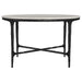 Hermas 2-piece Round Marble Coffee and End Table Set White