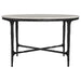 Hermas Round Genuine Marble Top Metal Coffee Table White