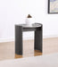 Gladstone Round Faux Marble Top End Table Distressed Grey