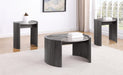 Gladstone 3-piece Coffee and End Table Set Distressed Grey