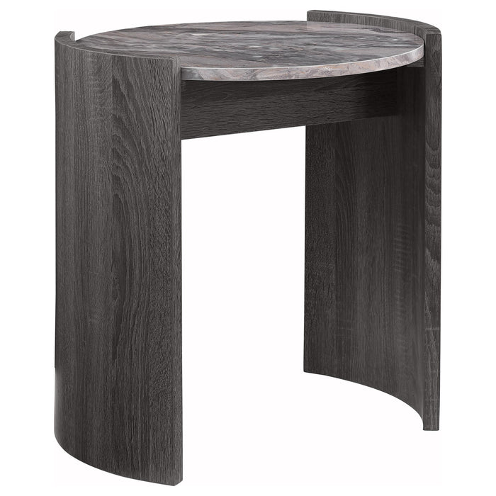 Gladstone 3-piece Coffee and End Table Set Distressed Grey