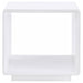 Paseo Square End Side Table White High Gloss