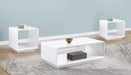 Paseo 3-piece Coffee and End Table Set White High Gloss