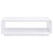 Paseo Rectangular Cocktail Coffee Table White High Gloss