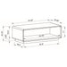 Paseo Rectangular Cocktail Coffee Table White High Gloss