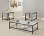 Trini 3-piece Coffee and End Table Set Black Nickel