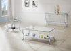 Saide Square Glass Top Side End Table Chrome