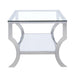 Saide Rectangular Glass Top Coffee Table Chrome