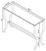 Saide Rectangular Glass Top Entryway Console Table Chrome