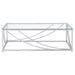 Lille 2-piece Glass Top Coffee And End Table Set Chrome