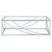 Lille Rectangular Glass Top Coffee Table Chrome