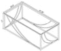 Lille Rectangular Glass Top Coffee Table Chrome
