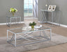 Lille Rectangular Glass Top Coffee Table Chrome