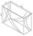 Lille Glass Top Entryway Console Table Accents Chrome