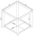 Anne Square Glass Top Acrylic Leg Side End Table Chrome