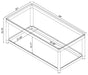 Anne Rectangular Glass Top Acrylic Leg Coffee Table Chrome