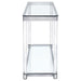 Anne Acrylic Glass Top Entryway Sofa Console Table Chrome