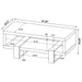 Dinard Engineered Wood Coffee Table Grey Driftwood