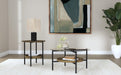 Delfin 2-piece Round Coffee and End Table Set Brown