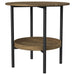 Delfin 2-piece Round Coffee and End Table Set Brown