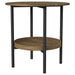 Delfin 3-piece Round Coffee and End Table Set Brown