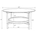 Delfin 3-piece Round Coffee and End Table Set Brown
